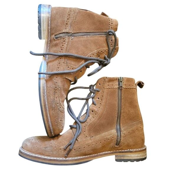 Crevo Boots Men's 8.5 Chestnut Brown Walkins Leather Wingtip Lace Up - Picture 6 of 6